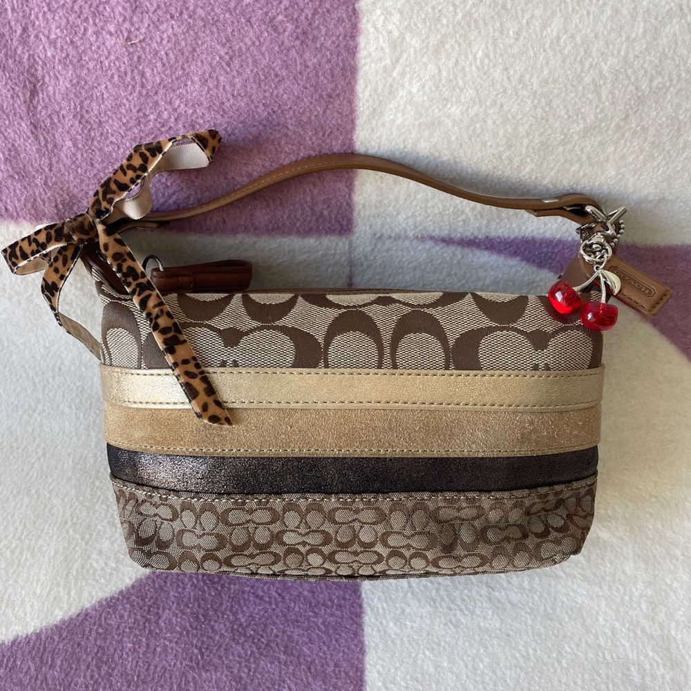 Coach Signature Mini Pouchette Bag